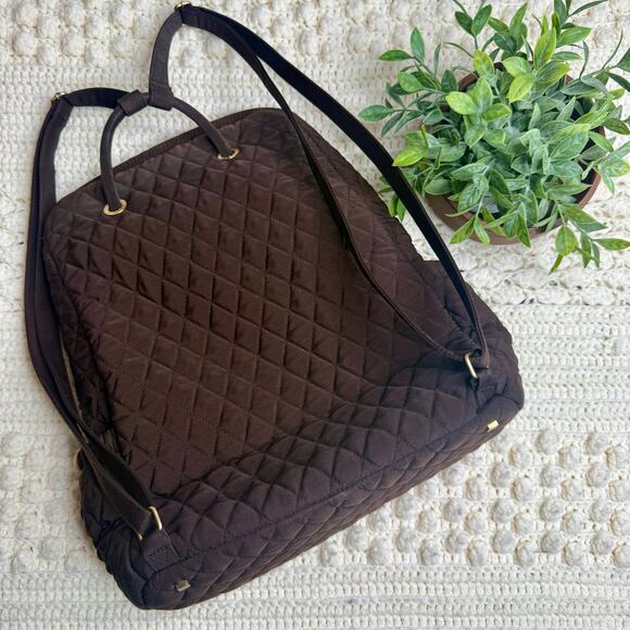 VERA BRADLEY Woman\'s Quilted Large Backpack Carryall Chocolate Brown main image 15